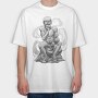 Martial Artist Meditation, Tricou Oversize Barbati (Unisex)