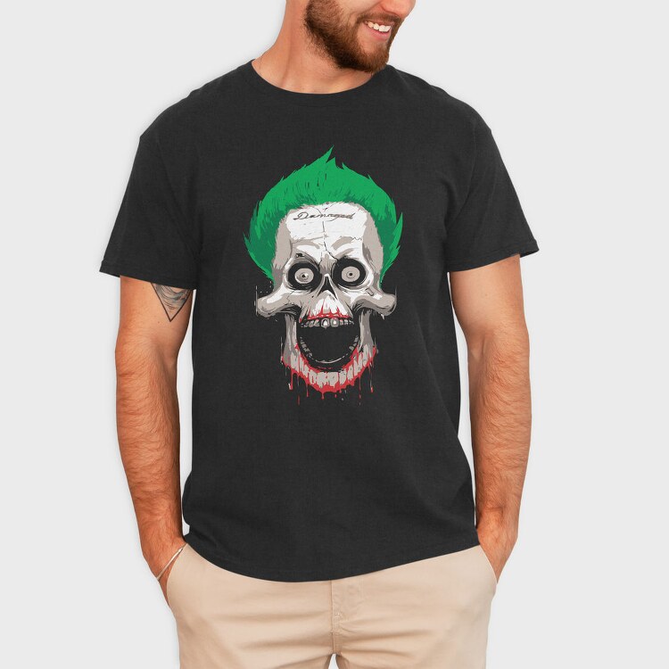 Damaged Joker, Tricou Barbati (Unisex)