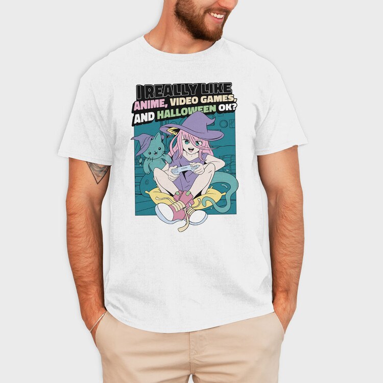 Halloween Gaming Witch, Tricou Barbati (Unisex)