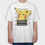 Pikachu Mugshot, Tricou Oversize Barbati (Unisex)