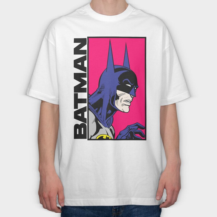 Batman Neon, Tricou Oversize Barbati (Unisex)
