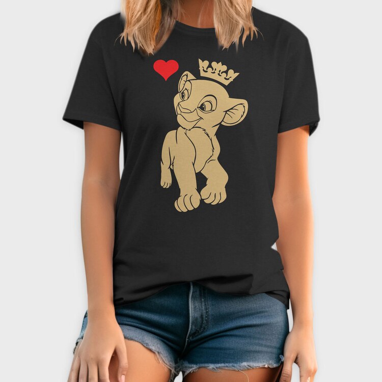 Simba Crown Heart, Tricou Barbati (Unisex)