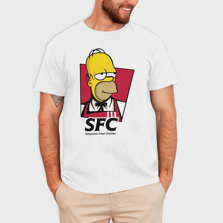 Simpsons Fried Chicken, Tricou Barbati (Unisex)
