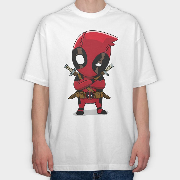 Deadpool Chibi, Tricou Oversize Barbati (Unisex)
