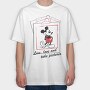 Mickey Live Love, Tricou Oversize Barbati (Unisex)