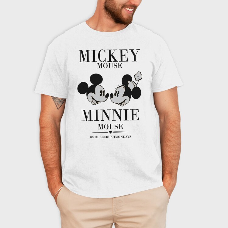 Mickey Minnie Mouse Love, Tricou Barbati (Unisex)
