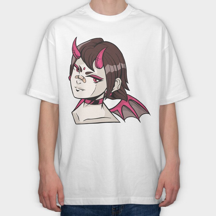 Demon Girls Gaze, Tricou Oversize Barbati (Unisex)