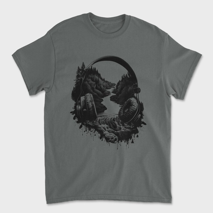 headphone landscape, Tricou Barbati (Unisex)