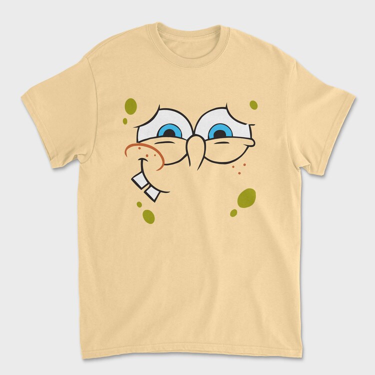 Tricou Barbati (Unisex), SpongeBob face 4