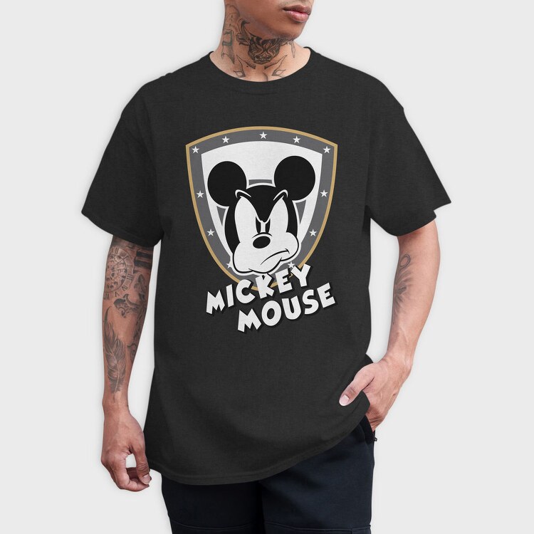 Mickey Mouse Shield, Tricou Barbati (Unisex)