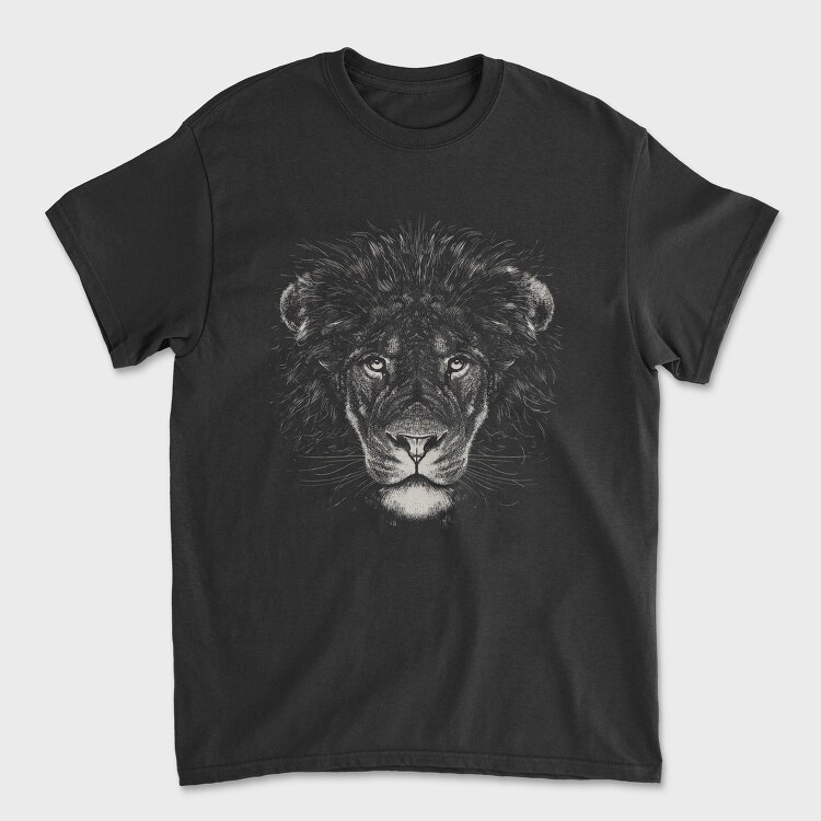 Monochrome Lion, Tricou Barbati (Unisex)