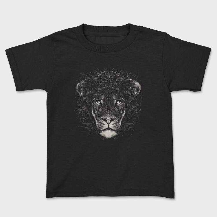 Tricou Copii, Monochrome Lion