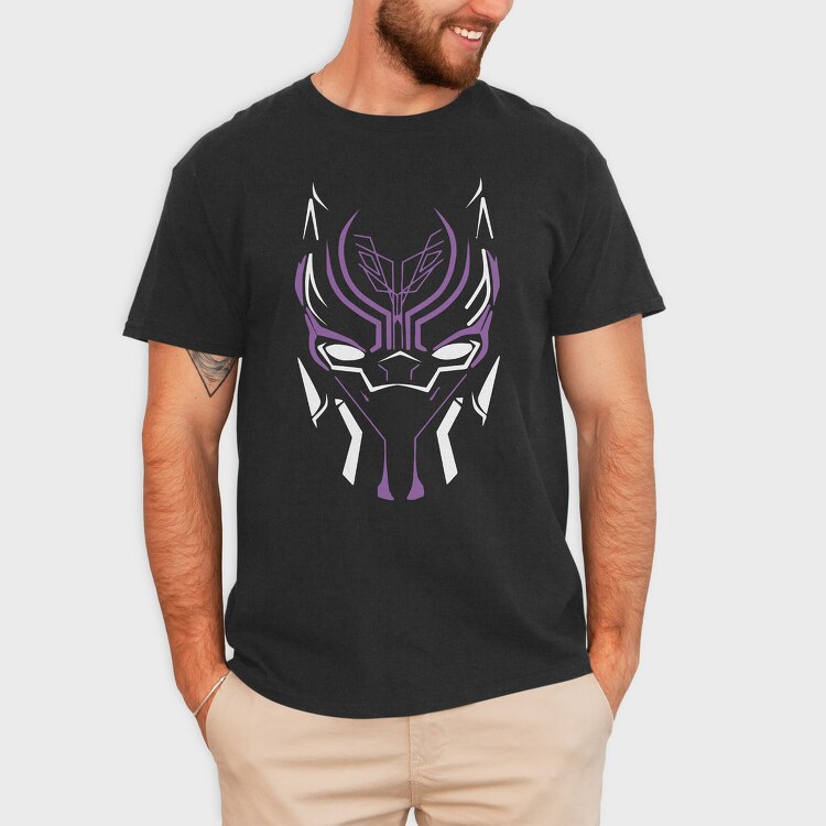 Black Panther Mask, Tricou Barbati (Unisex)
