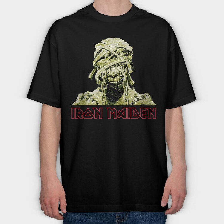 Iron Maiden Chains, Tricou Oversize Barbati (Unisex)