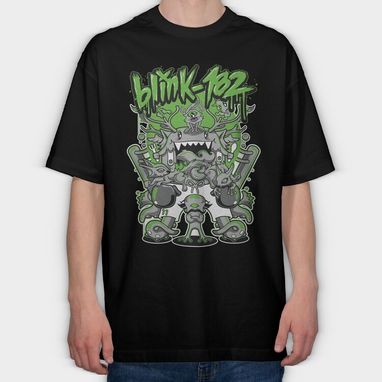 Blink 182 Monsters, Tricou Oversize Barbati (Unisex)