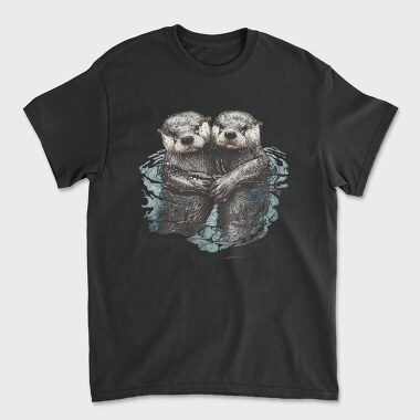 Tricou Barbati (Unisex), Otters Swimming