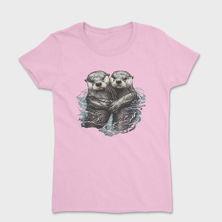 Otters Swimming, Tricou Femei