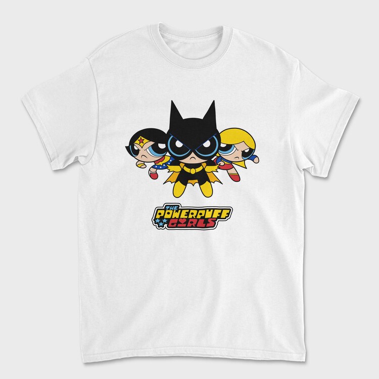 Tricou Barbati (Unisex), The Powerpuff Girls Wonderwoman Batgirl