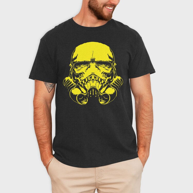 Skull Yellow Scream, Tricou Barbati (Unisex)