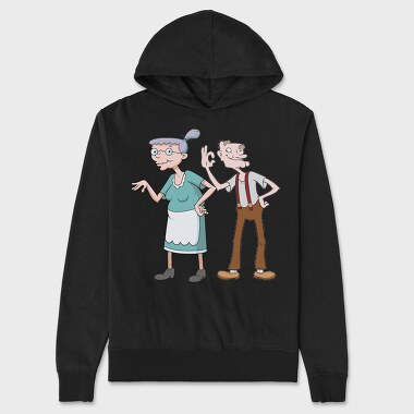 Cartoon Retro Hey Arnold 3, Hanorac Oversize Barbati (Unisex)