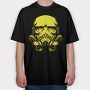 Skull Yellow Scream, Tricou Oversize Barbati (Unisex)