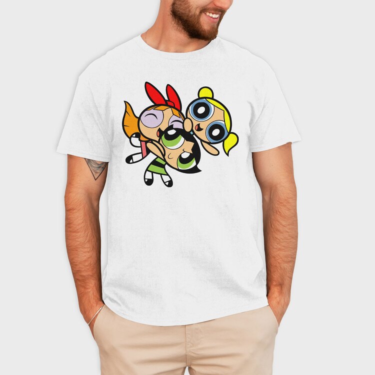 Cartoon Retro the Powerpuff Girls 1, Tricou Barbati (Unisex)