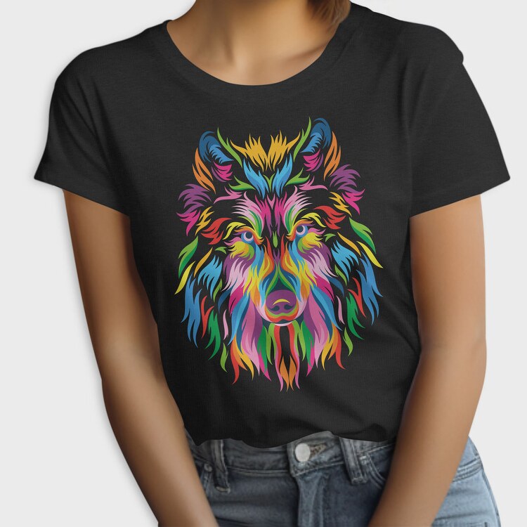 Rainbow Dog Face, Tricou Femei