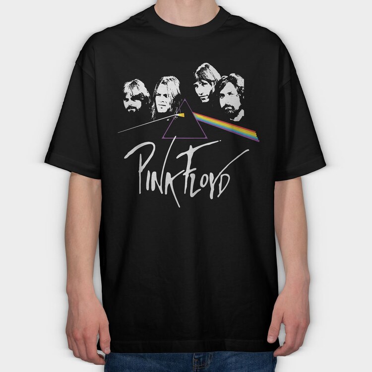 Rainbow Prism Triangle, Tricou Oversize Barbati (Unisex)