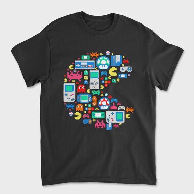 Retro Gaming Pac Man, Tricou Barbati (Unisex)