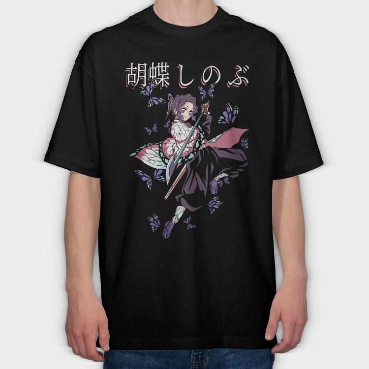 Kaguya Hime Butterfly, Tricou Oversize Barbati (Unisex)