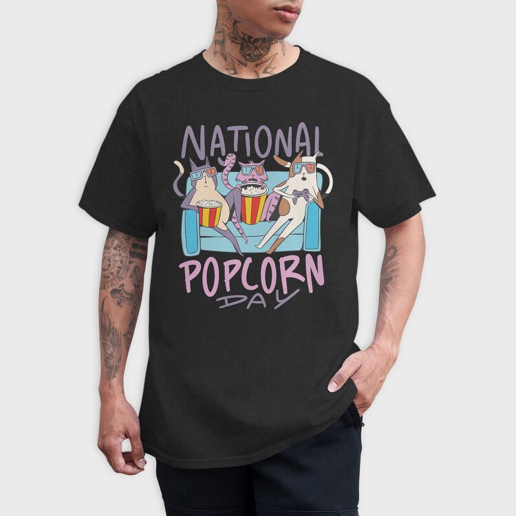 National Popcorn Day, Tricou Barbati (Unisex)