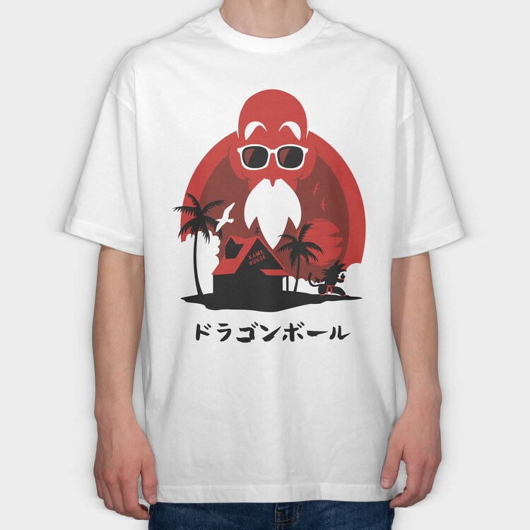 Kame House Vibes, Tricou Oversize Barbati (Unisex)