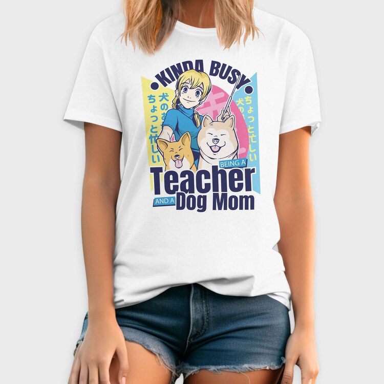Kinda Busy Teacher Dog, Tricou Barbati (Unisex)