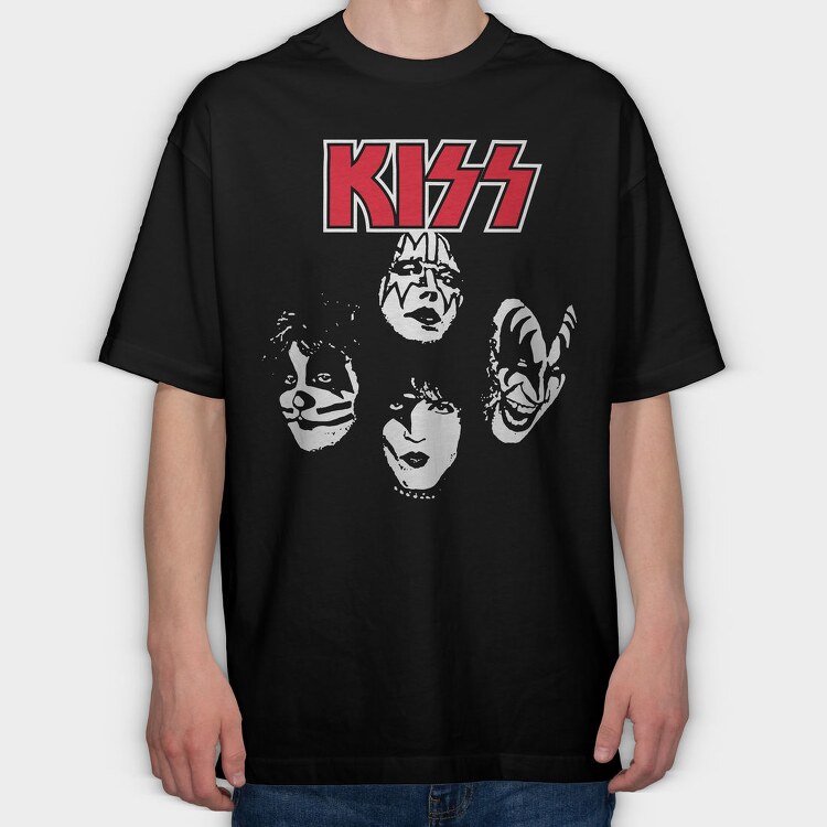 Kiss Lightning Bolt, Tricou Oversize Barbati (Unisex)