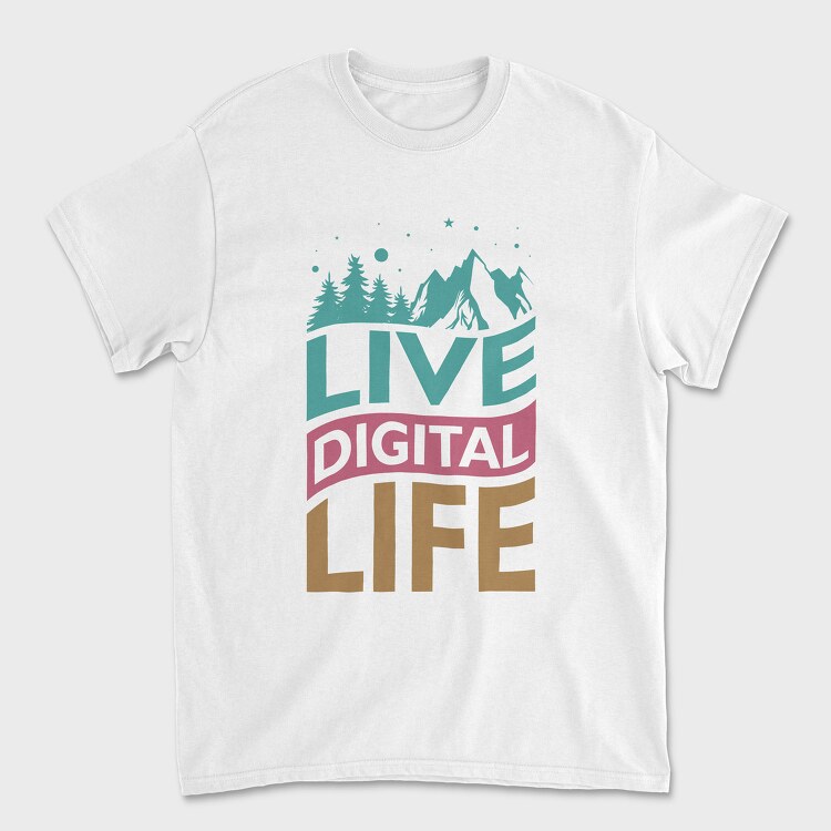 Live Digital Life, Tricou Barbati (Unisex)