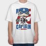 Captain America Pop Art, Tricou Oversize Barbati (Unisex)