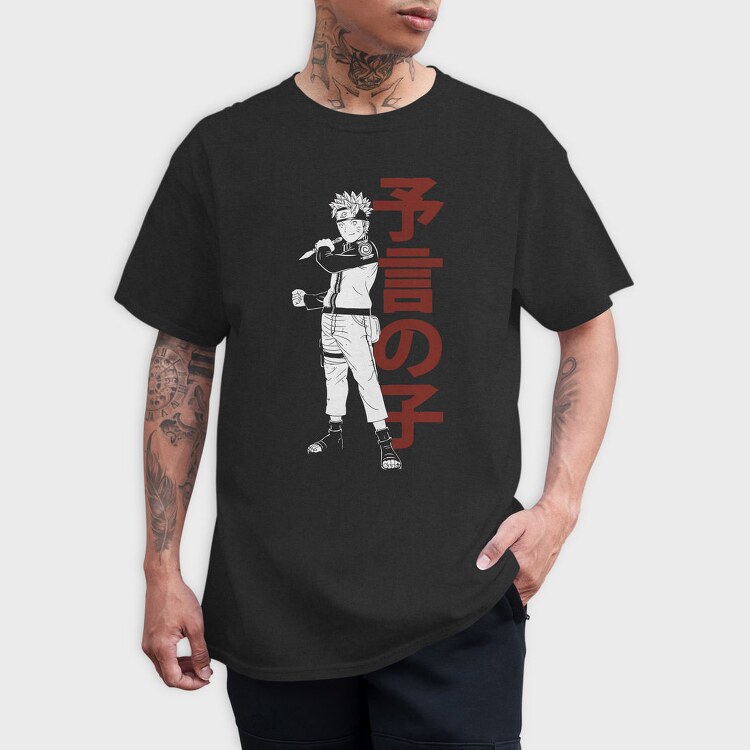 Red Kanji Words, Tricou Barbati (Unisex)