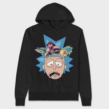 Rick and Morty 23, Hanorac Oversize Barbati (Unisex)