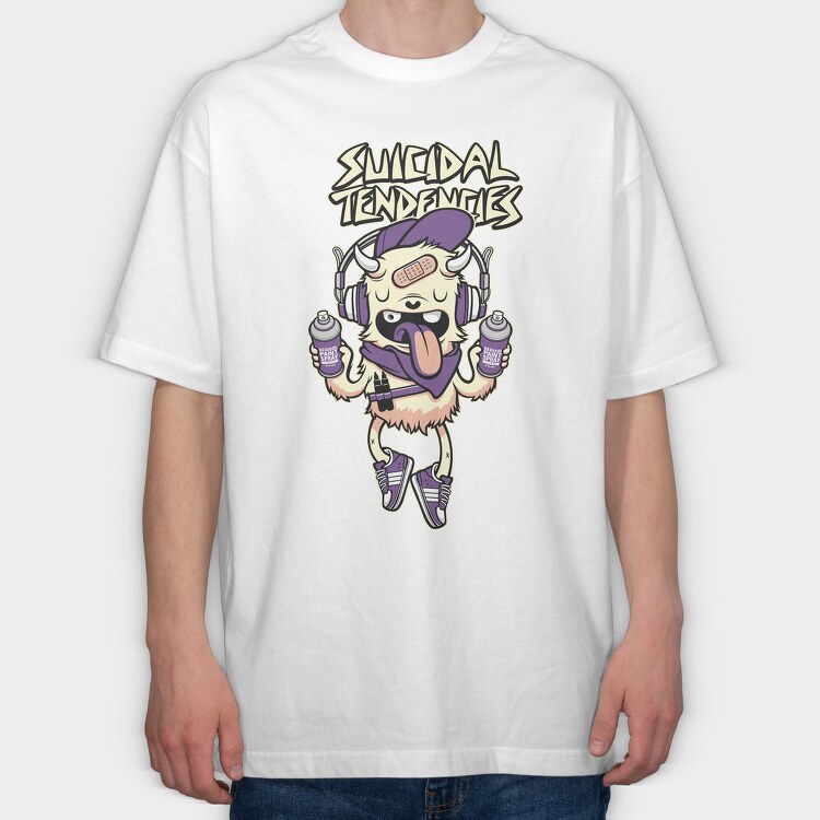 Spray Paint Monster, Tricou Oversize Barbati (Unisex)