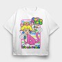 Princess Peach 1up Movie, Tricou Oversize Barbati (Unisex)