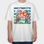 Mario Mushroom Star, Tricou Oversize Barbati (Unisex)