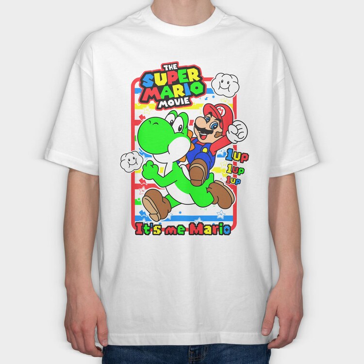 Mario Yoshi Movie, Tricou Oversize Barbati (Unisex)