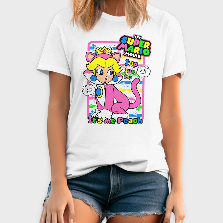 Princess Peach 1up Movie, Tricou Barbati (Unisex)