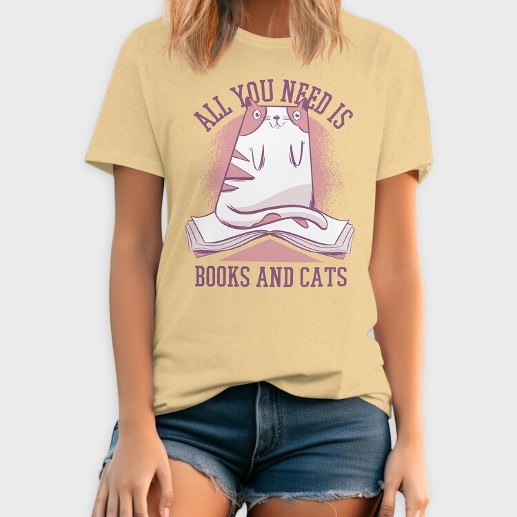 All You Need is Books and Cats, Tricou Barbati (Unisex)