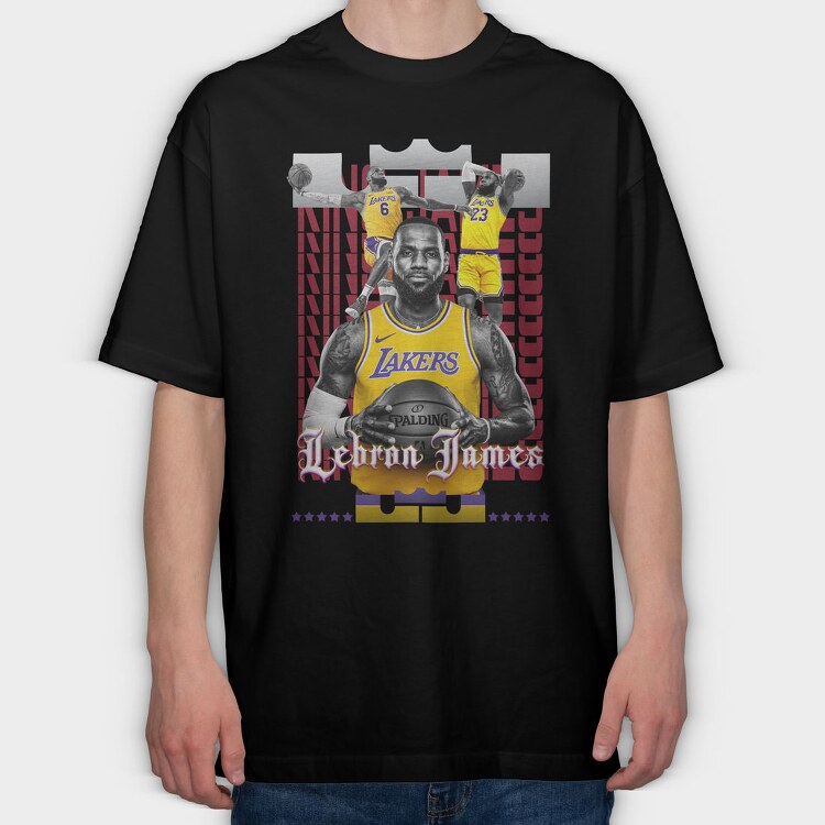 Lebron Art 2, Tricou Oversize Barbati (Unisex)