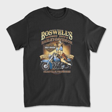 Boswell Music City Biker Girl Nashville, Tricou Barbati (Unisex)