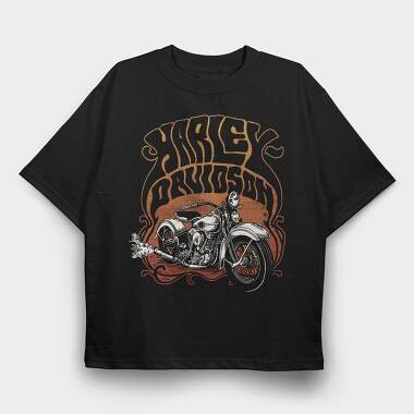 Harley Davidson Bike Ride, Tricou Oversize Barbati (Unisex)