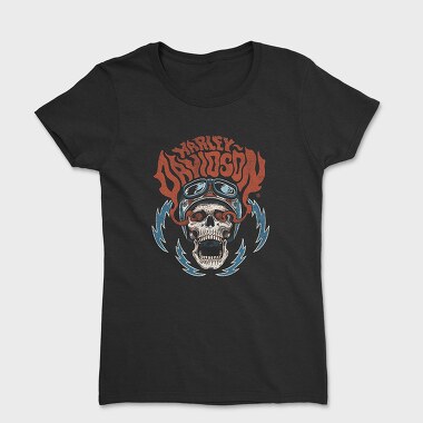 Harley Davidson Skull Biker, Tricou Femei