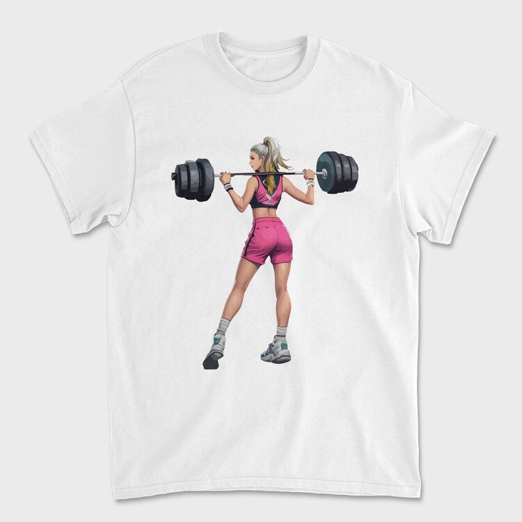 Girl Lifting Weights, Tricou Barbati (Unisex)