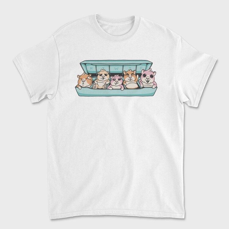 Guinea Pig Pill Organizer, Tricou Barbati (Unisex)